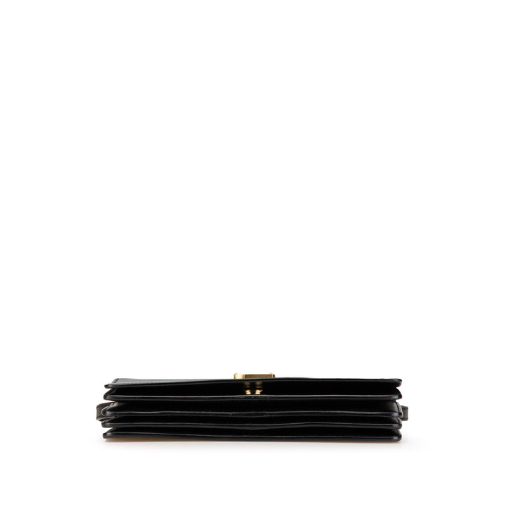 Small Calfskin Dylan Crossbody Black - Gaby Paris
