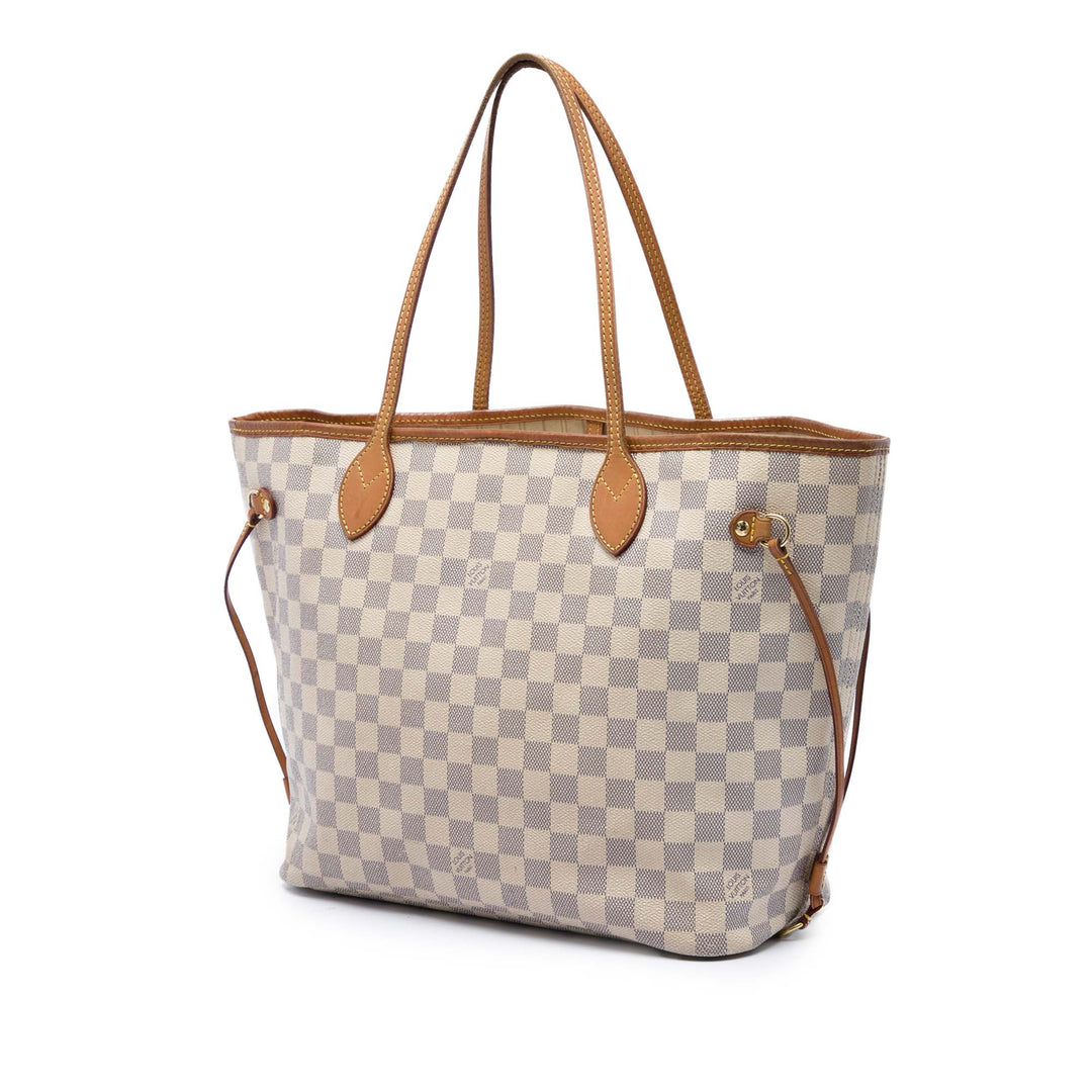 Neverfull MM Damier Azur Blanc