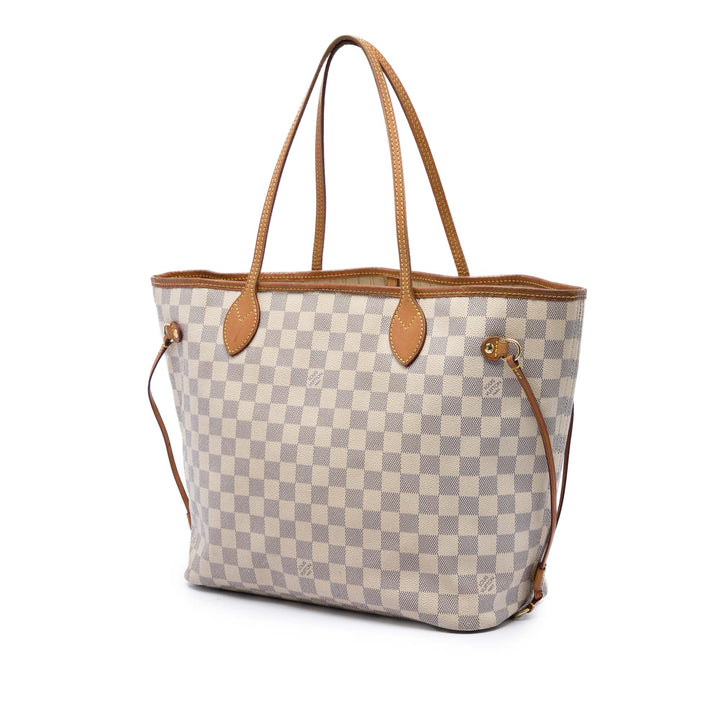 Neverfull MM Damier Azur Blanc