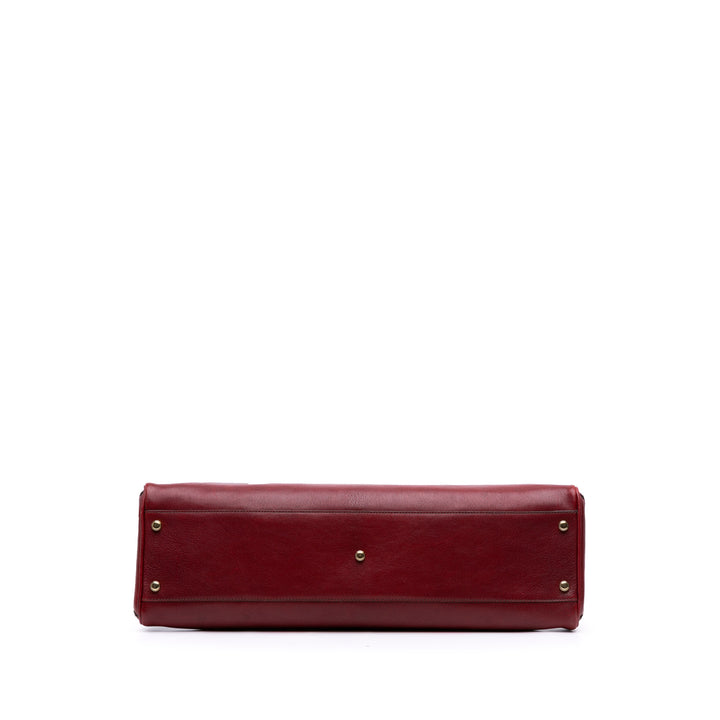 Medium Leather Marcello de Cartier Satchel Red - Gaby Paris