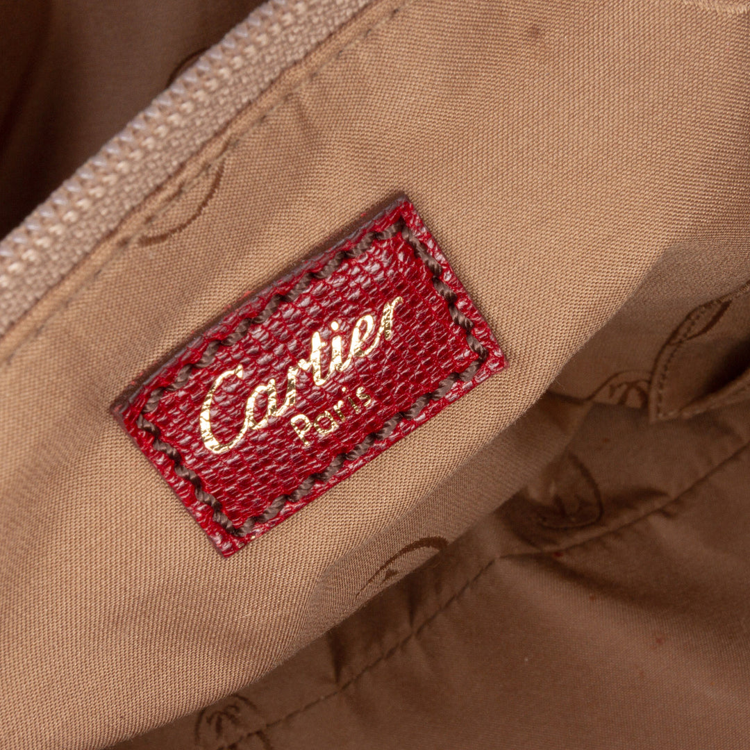 Medium Leather Marcello de Cartier Satchel Red - Gaby Paris