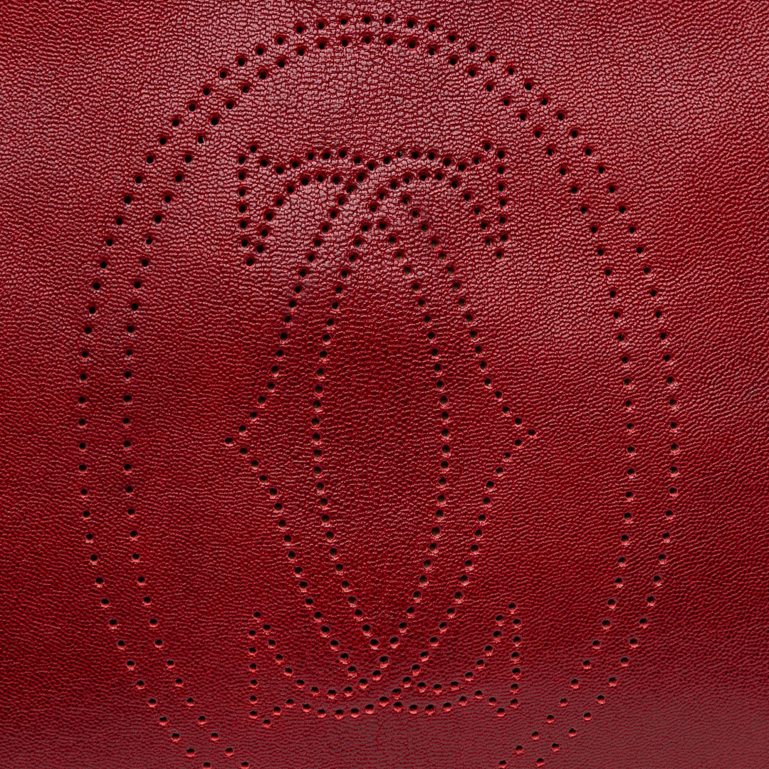 Medium Leather Marcello de Cartier Satchel Red - Gaby Paris