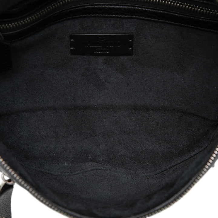 Valentino Pebbled Cuir de veau Rockstud Sac ceinture