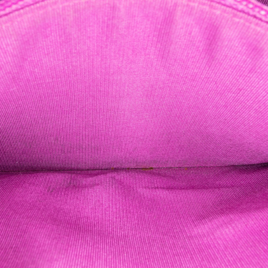 Lambskin Coco Boy Wallet On Chain Purple - Gaby Paris