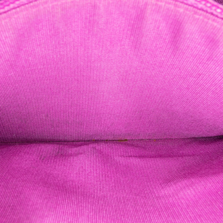 Lambskin Coco Boy Wallet On Chain Purple - Gaby Paris