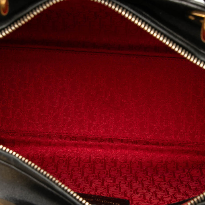 Dior Large Cuir d’agneau Cannage Lady Dior Noir