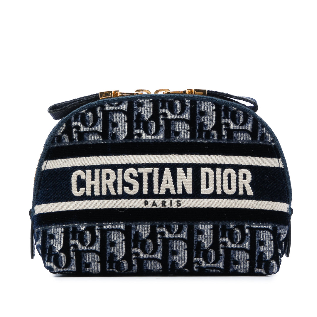 Dior Oblique brodé Velours Cosmetic Pochette