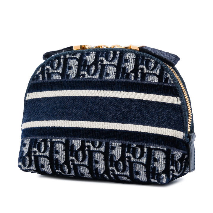 Dior Oblique brodé Velours Cosmetic Pochette