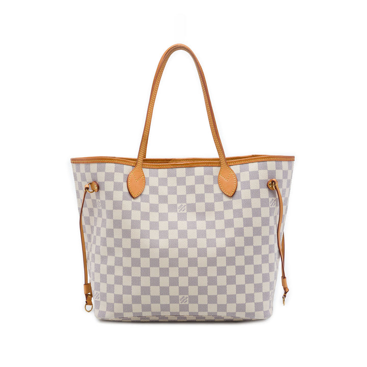 Louis Vuitton Neverfull MM Damier Azur Blanc