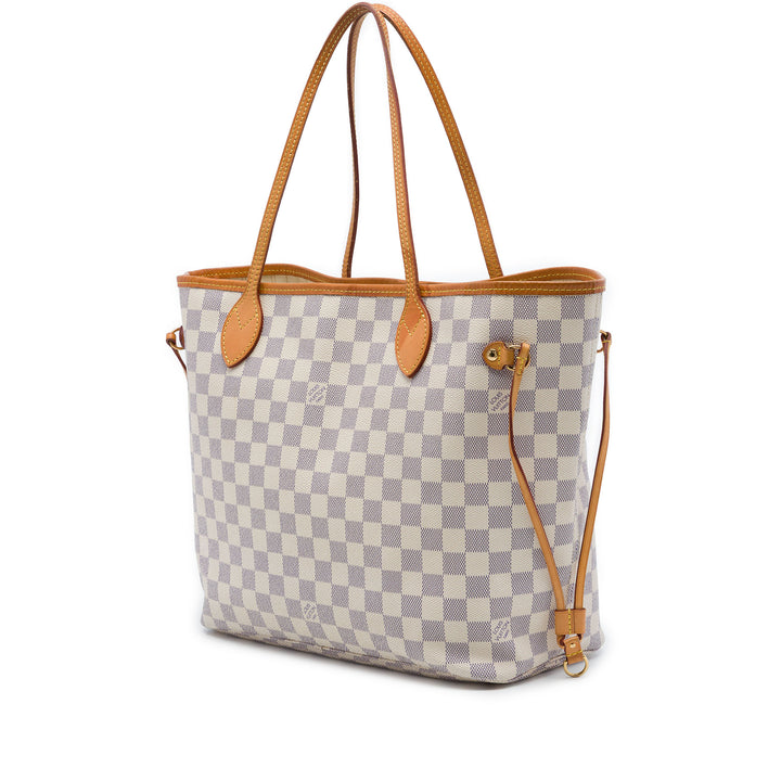 Louis Vuitton Neverfull MM Damier Azur Blanc