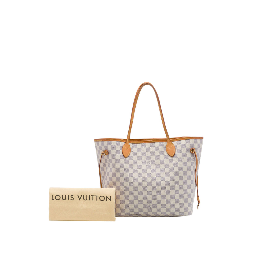 Louis Vuitton Neverfull MM Damier Azur Blanc