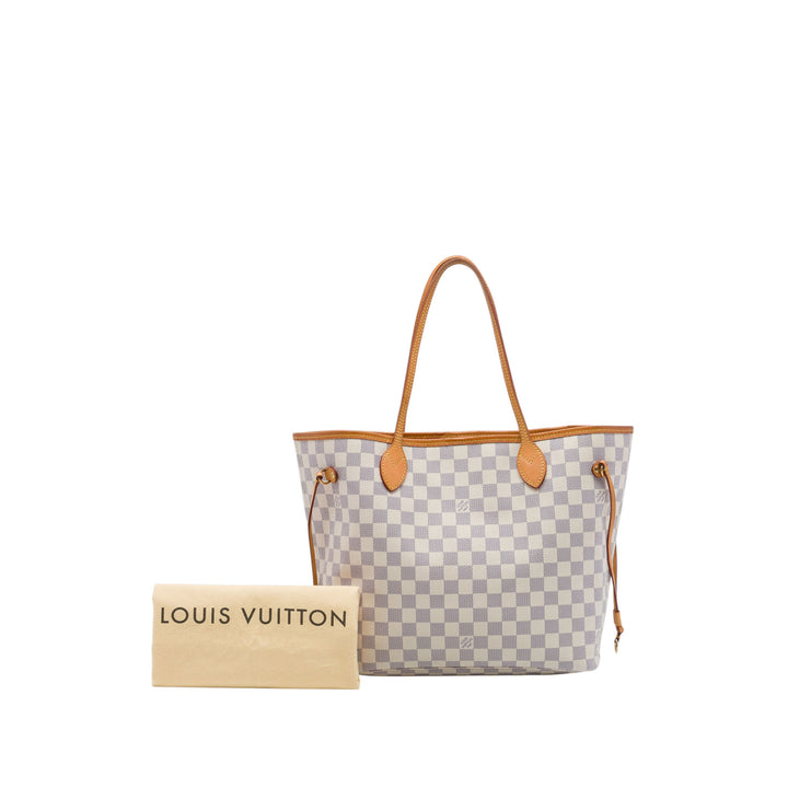 Louis Vuitton Neverfull MM Damier Azur Blanc