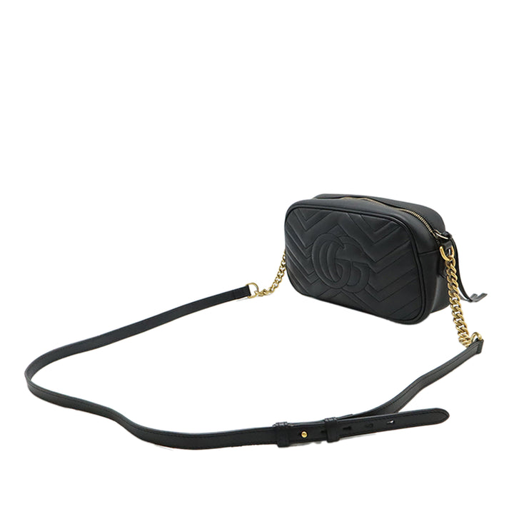 GG Marmont Matelasse Sac Petit Cuir de veau Noir