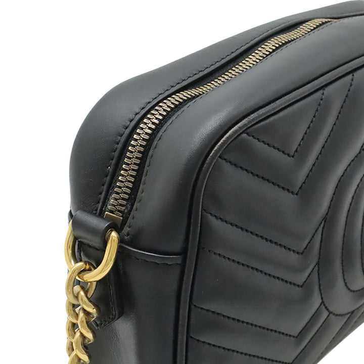GG Marmont Matelasse Sac Petit Cuir de veau Noir