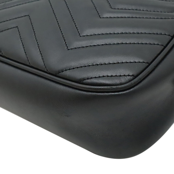 GG Marmont Matelasse Sac Petit Cuir de veau Noir