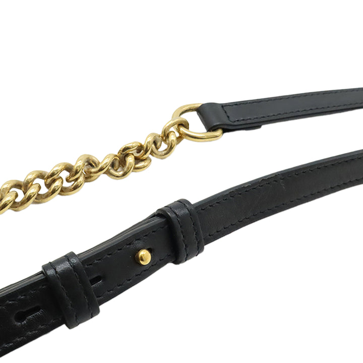 GG Marmont Matelasse Sac Petit Cuir de veau Noir
