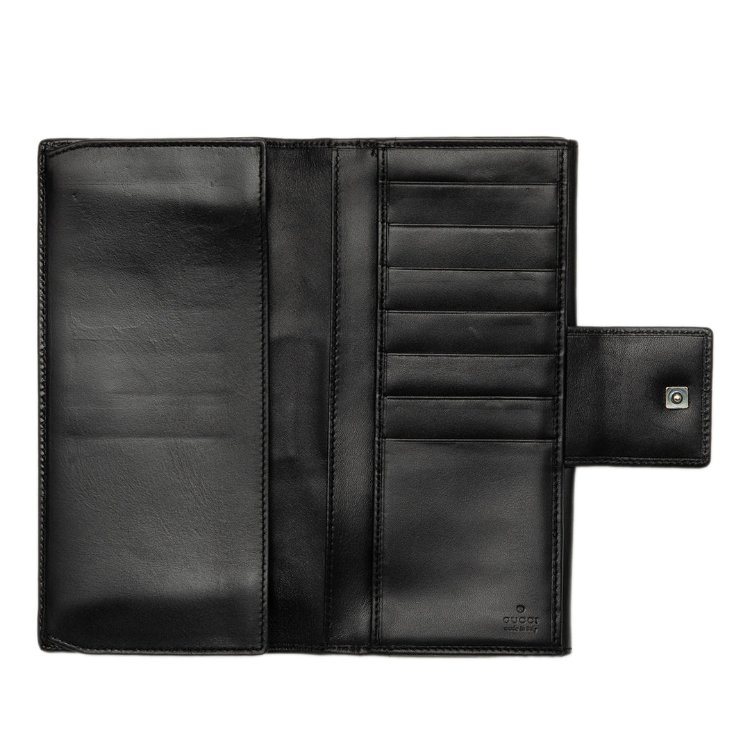 Gucci Toile et Cuir Web Continental Portefeuille