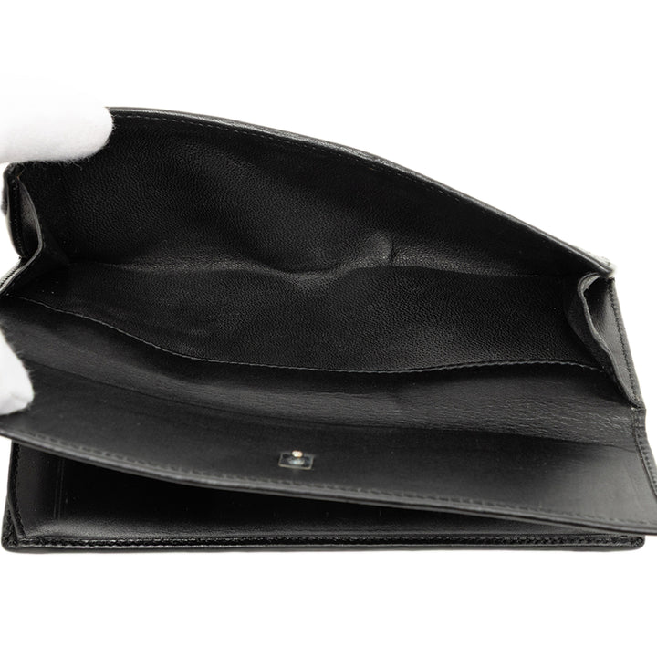 Gucci Toile et Cuir Web Continental Portefeuille