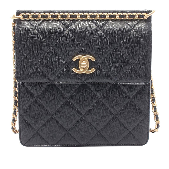 Chanel CC Caviar Square Chain Sac à dos