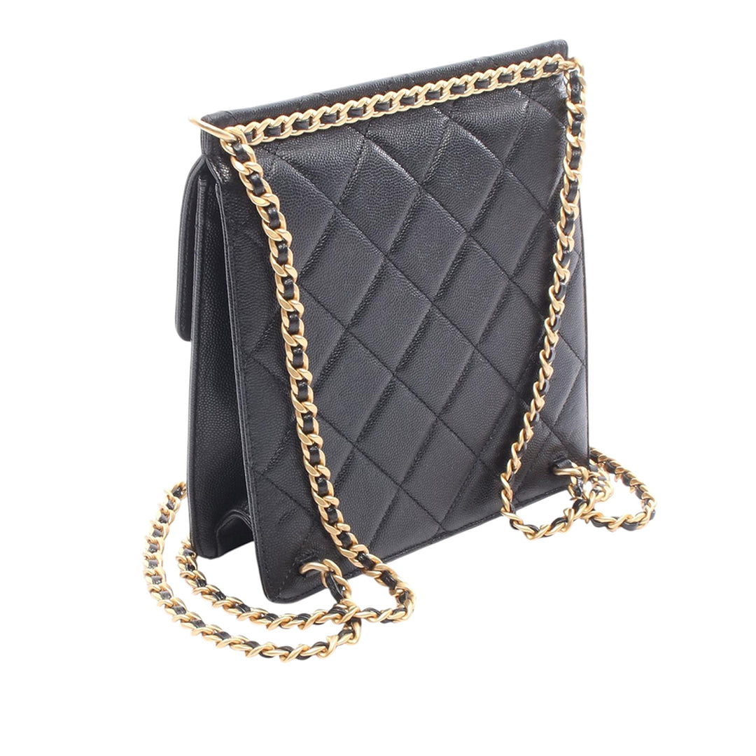 Chanel CC Caviar Square Chain Sac à dos