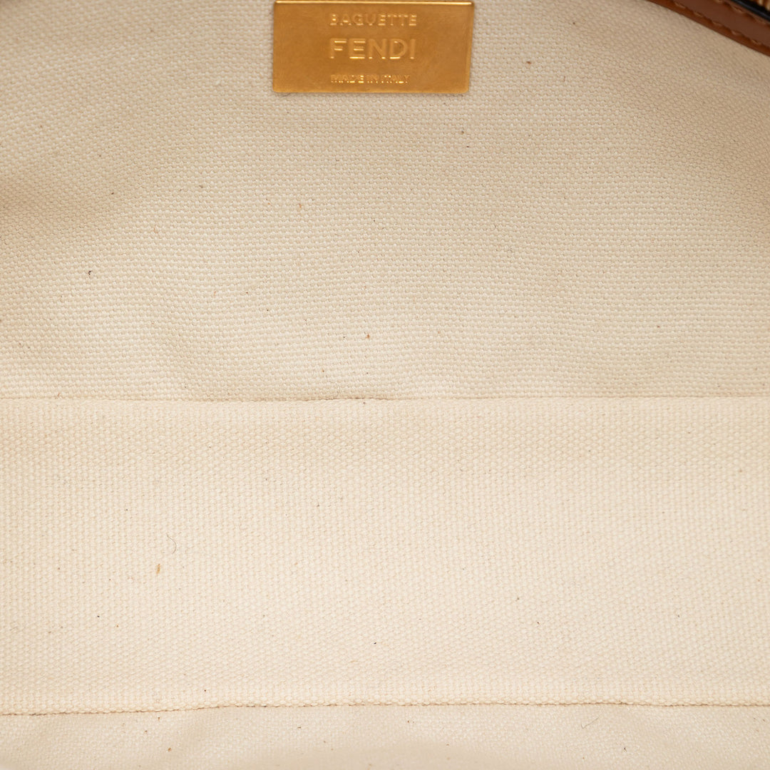 Fendi Zucca brodé Toile Baguette Sac