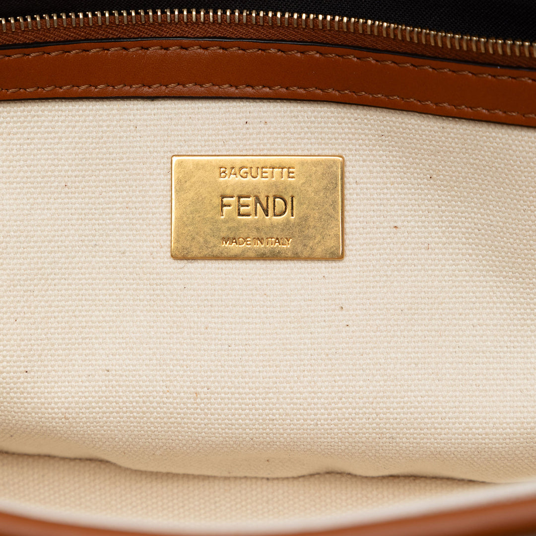 Fendi Zucca brodé Toile Baguette Sac