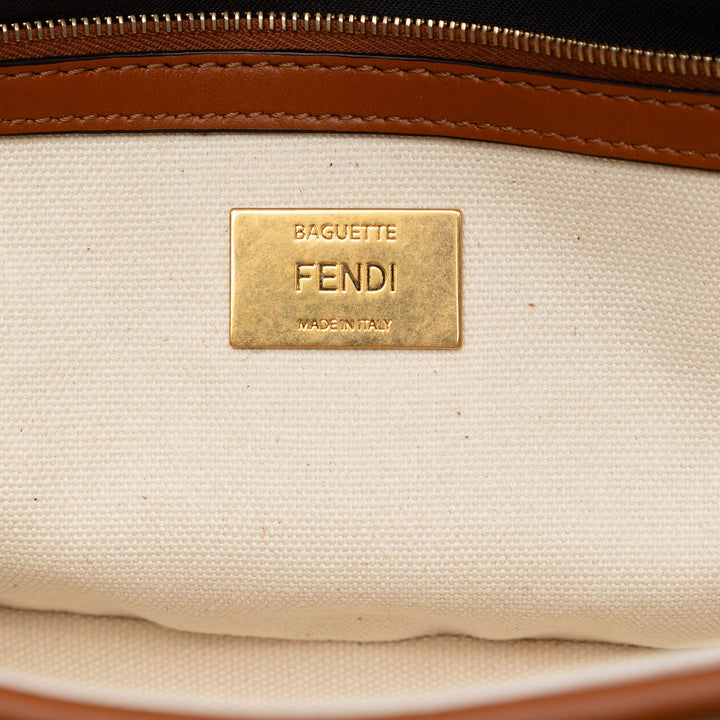 Fendi Zucca brodé Toile Baguette Sac