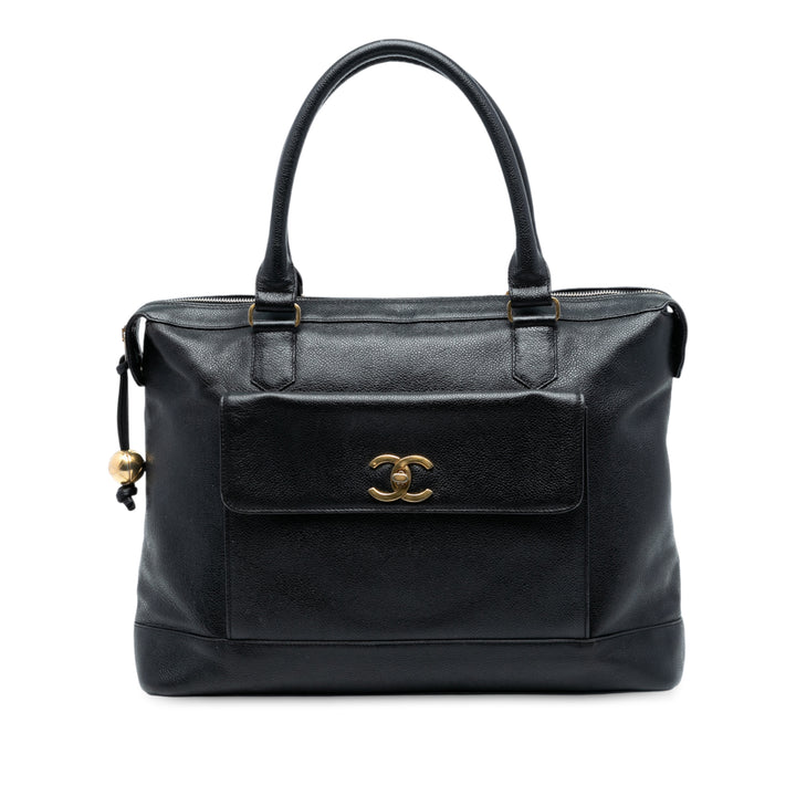 Chanel CC Caviar Front Pocket Cabas