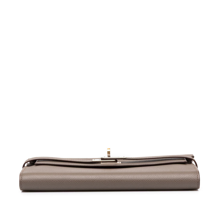 Hermès Kelly Portefeuille long Epsom Marron – vue 3 – GABY PARIS