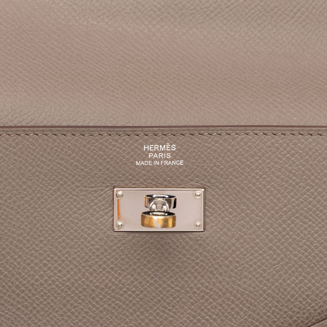 Hermès Kelly Portefeuille long Epsom Marron – vue 5 – GABY PARIS