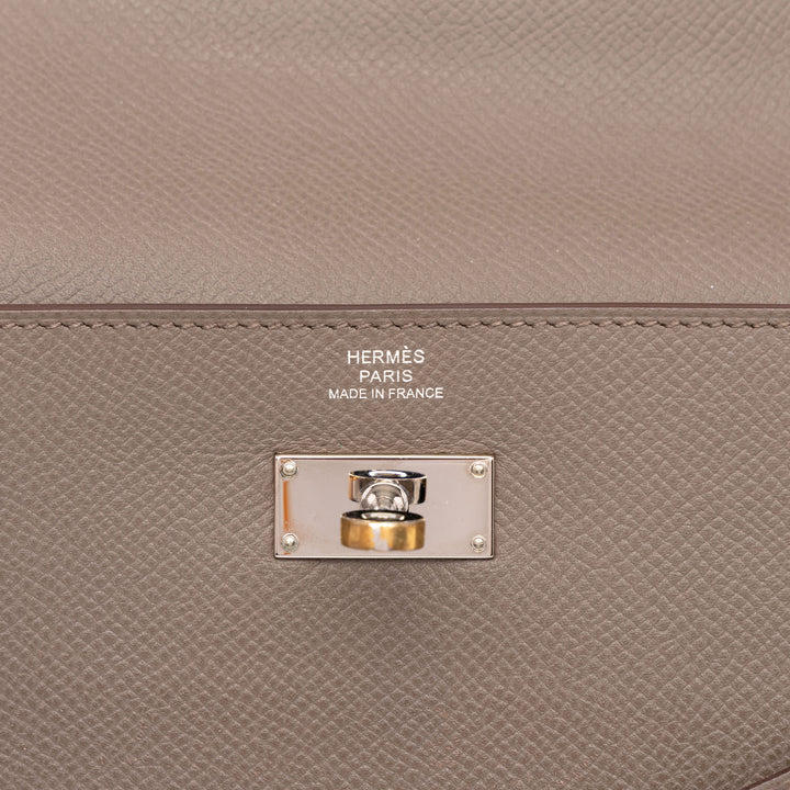 Hermès Kelly Portefeuille long Epsom Marron – vue 5 – GABY PARIS