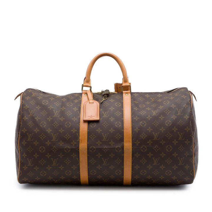 Louis Vuitton Keepall 55 Monogram Marron – vue principale – GABY PARIS
