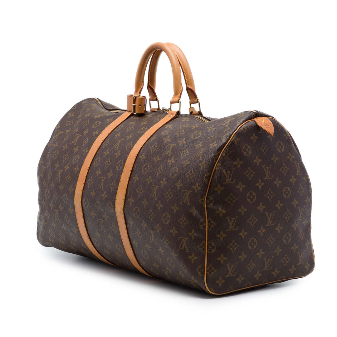 Louis Vuitton Keepall 55 Monogram Marron – vue 2 – GABY PARIS