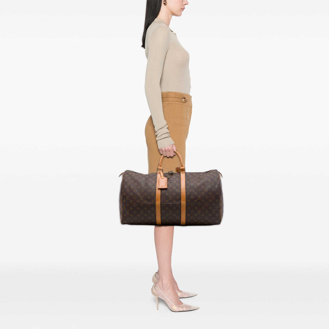 Louis Vuitton Keepall 55 Monogram Marron – vue 7 – GABY PARIS