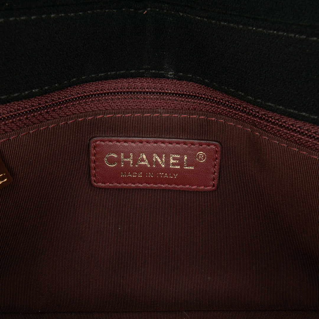 Small Bicolor Quilted Grosgrain Satin Small Mademoiselle Double Flap Red - Gaby Paris