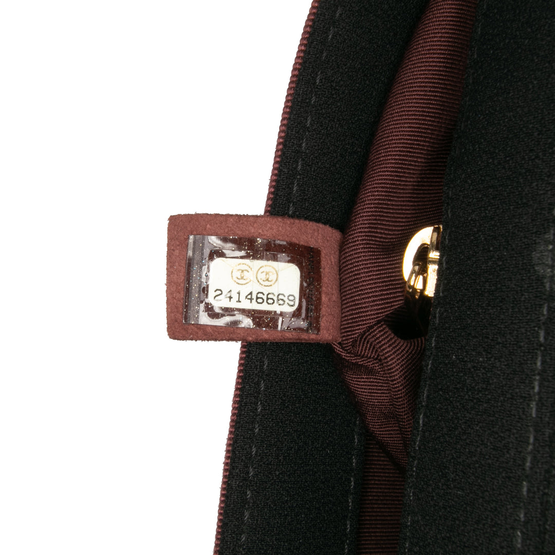 Small Bicolor Quilted Grosgrain Satin Small Mademoiselle Double Flap Red - Gaby Paris