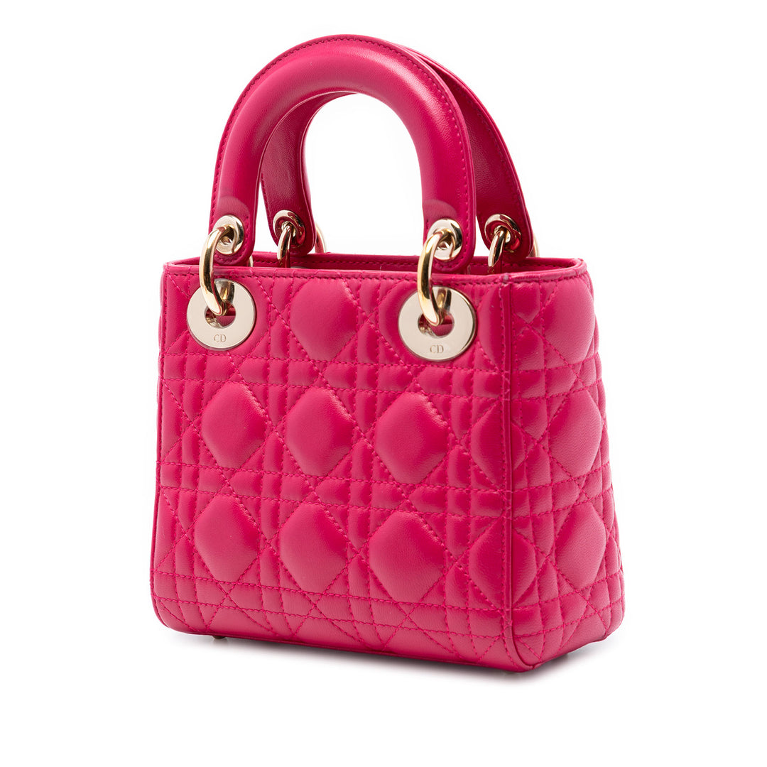 Dior Mini Cuir d’agneau Cannage Lady Dior