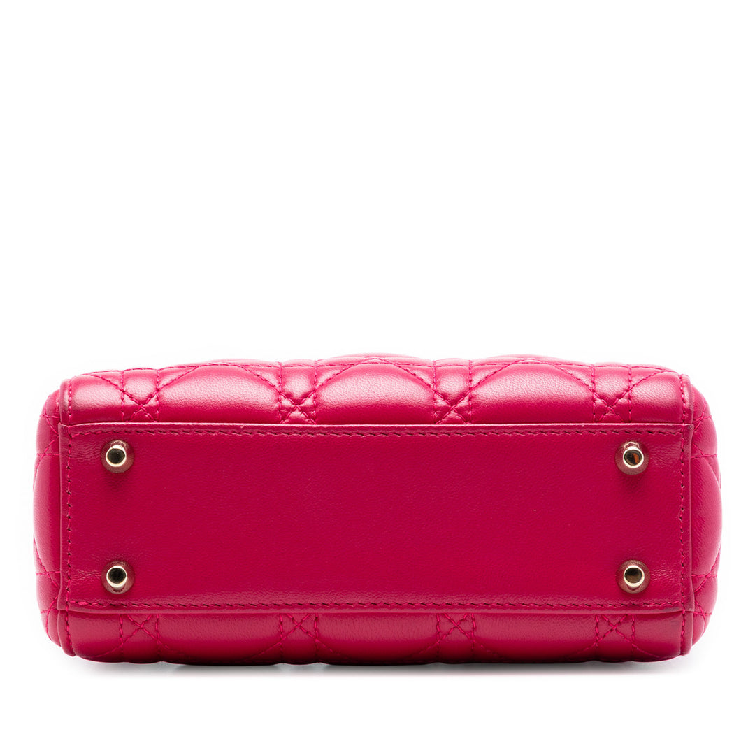 Dior Mini Cuir d’agneau Cannage Lady Dior