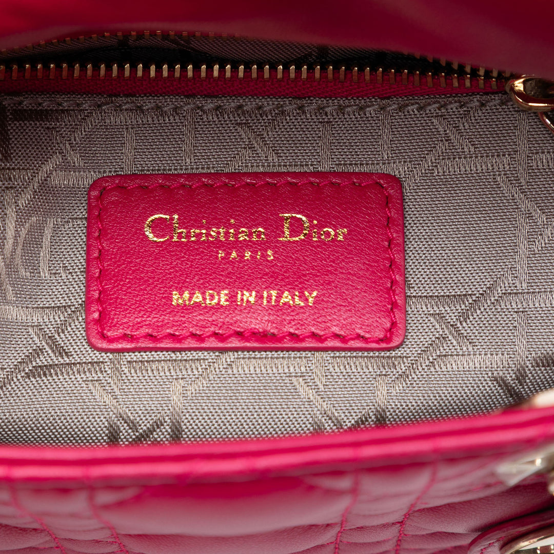 Dior Mini Cuir d’agneau Cannage Lady Dior