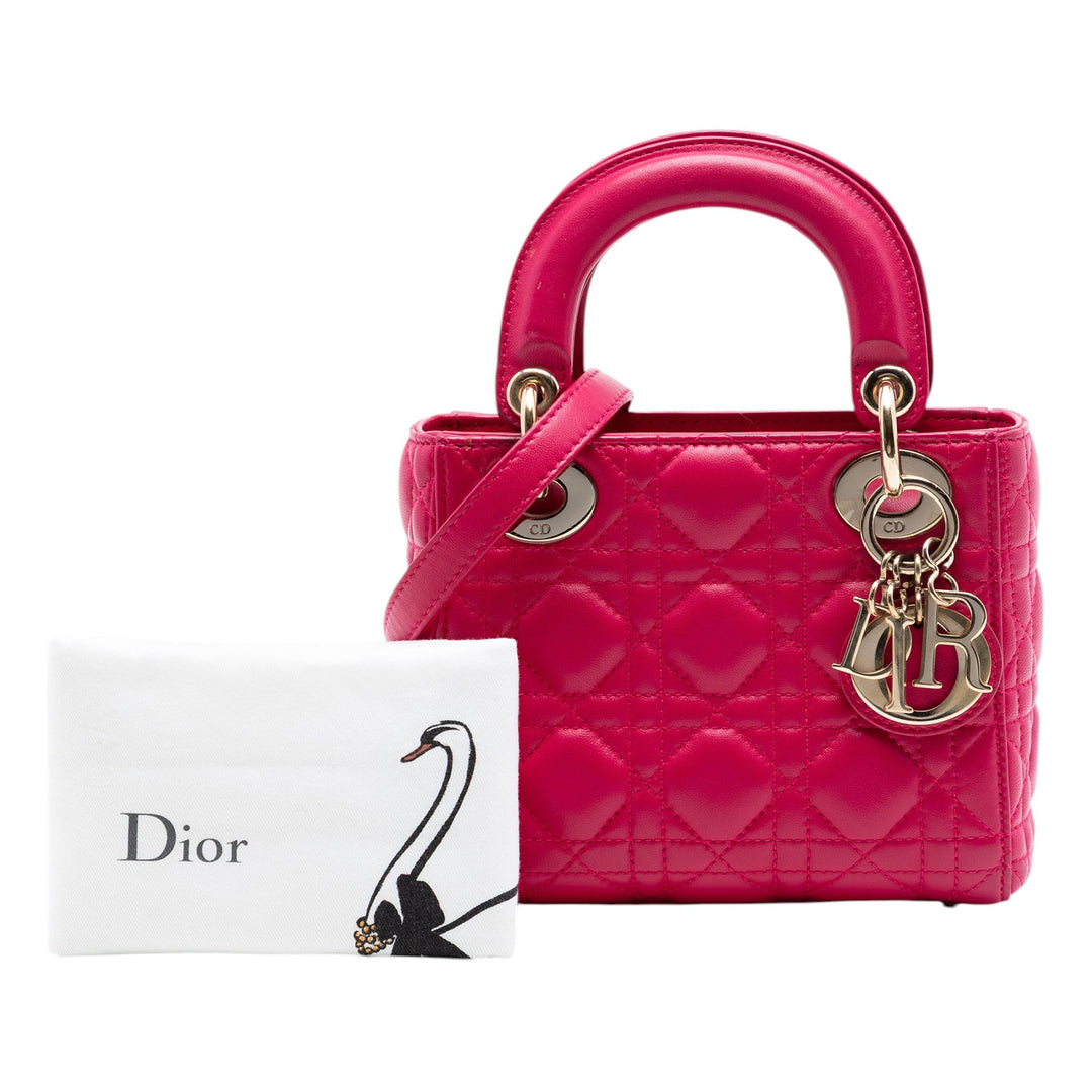 Dior Mini Cuir d’agneau Cannage Lady Dior