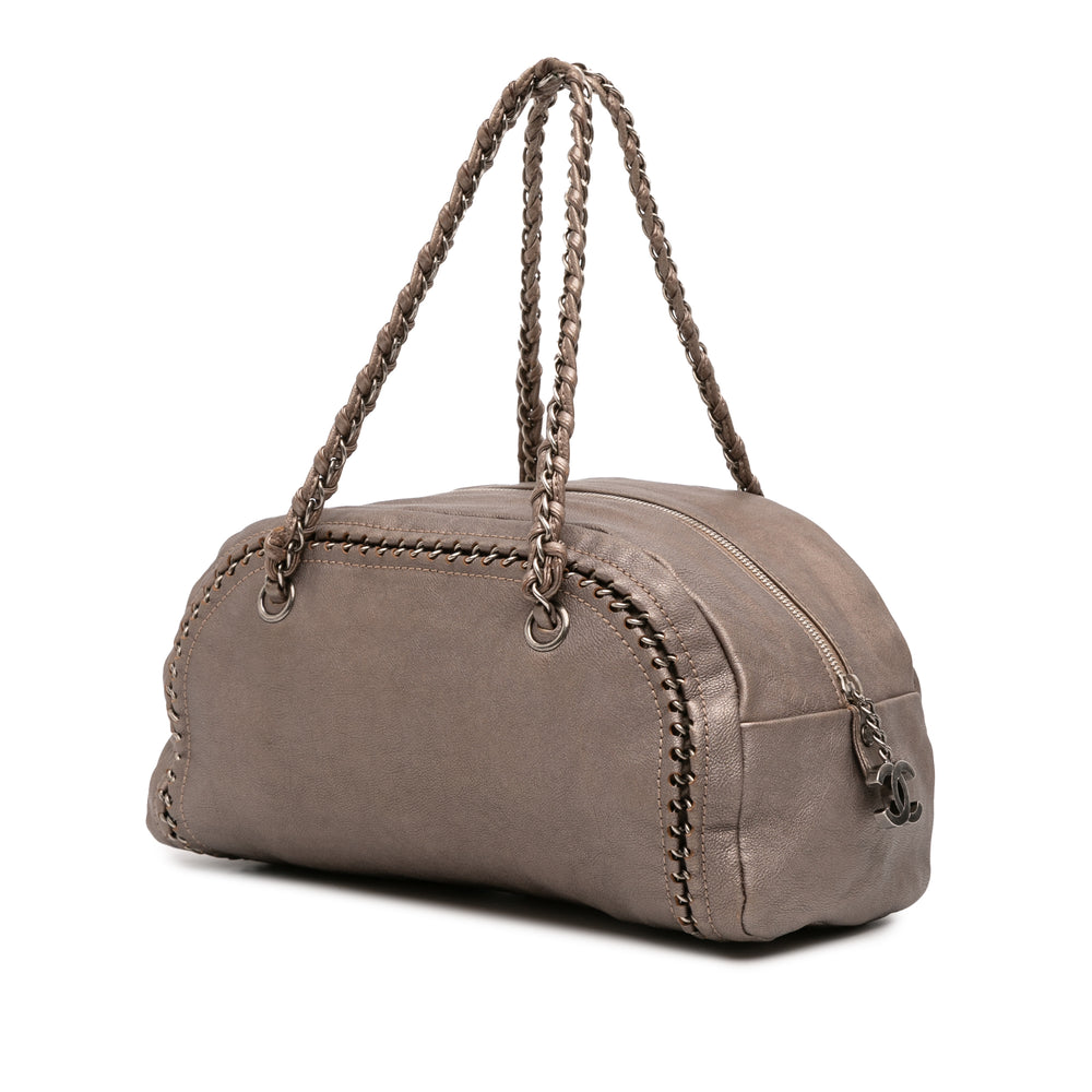 Chanel Medium Cuir de veau Luxe Ligne Bowler Bag Marron – GABY PARIS Authentique