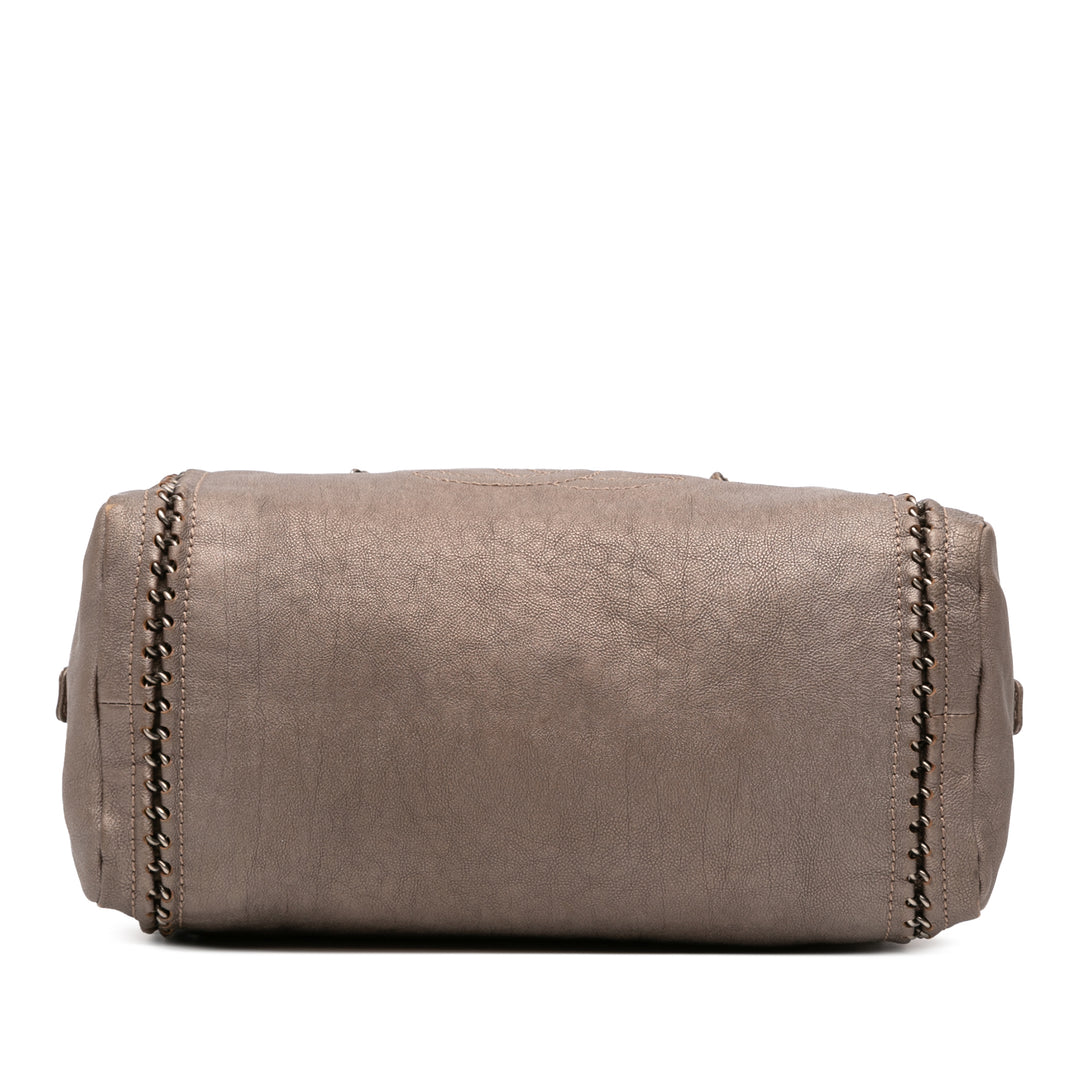 Chanel Medium Cuir de veau Luxe Ligne Bowler Bag Marron – GABY PARIS Authentique