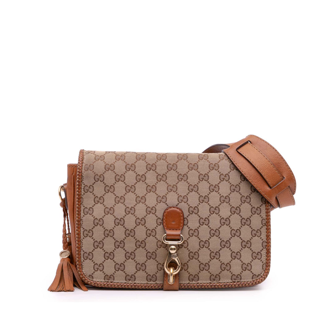GG Canvas Marrakech Crossbody Brown - Gaby Paris