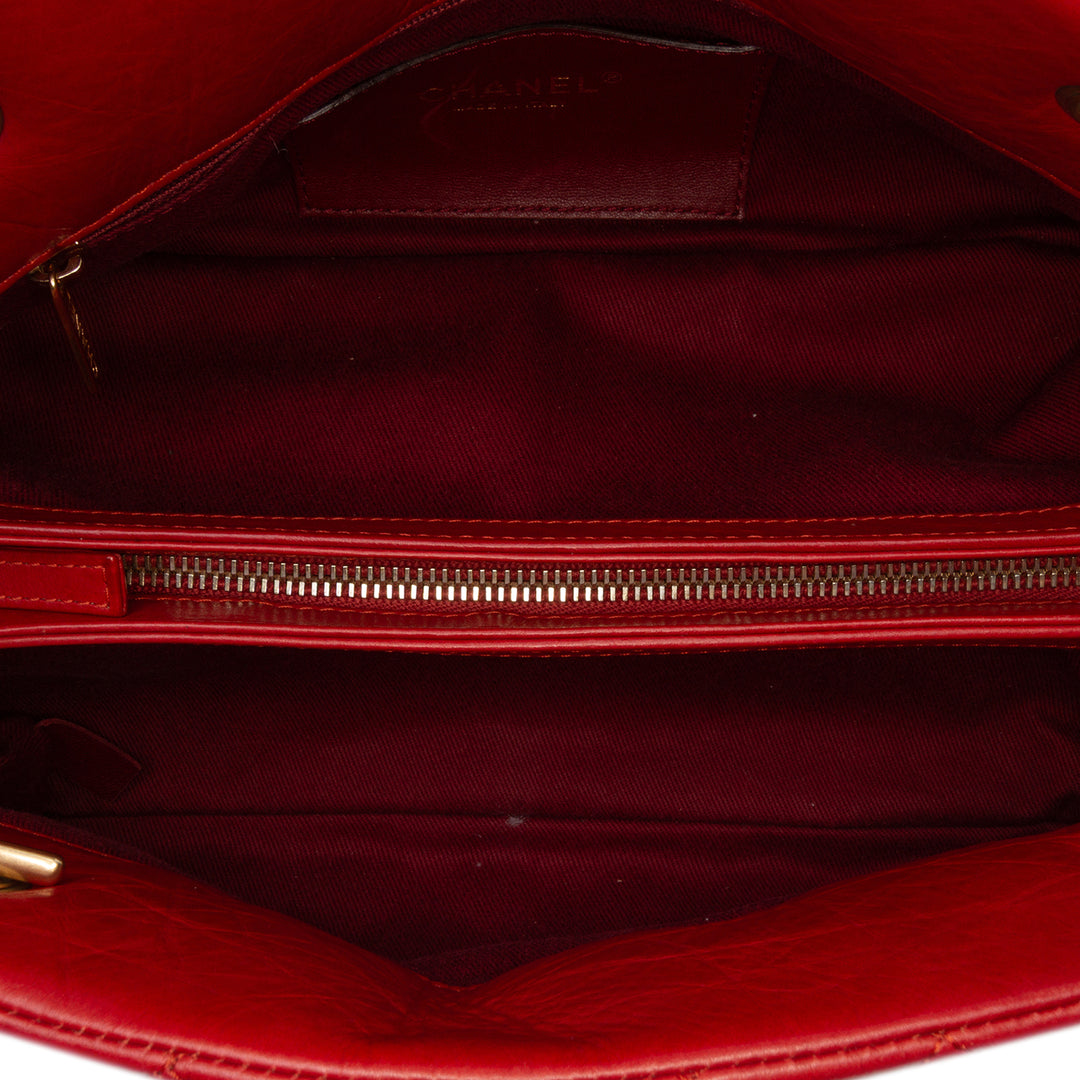 Medium Lambskin Just Mademoiselle Bowling Bag Red - Gaby Paris