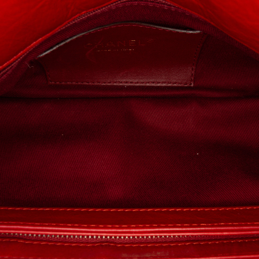 Medium Lambskin Just Mademoiselle Bowling Bag Red - Gaby Paris