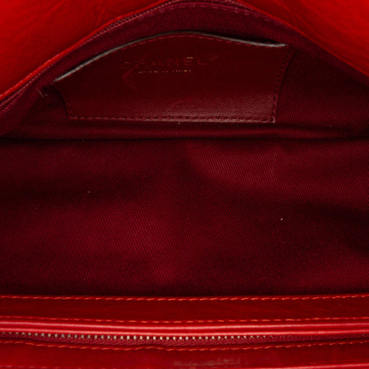 Medium Lambskin Just Mademoiselle Bowling Bag Red - Gaby Paris