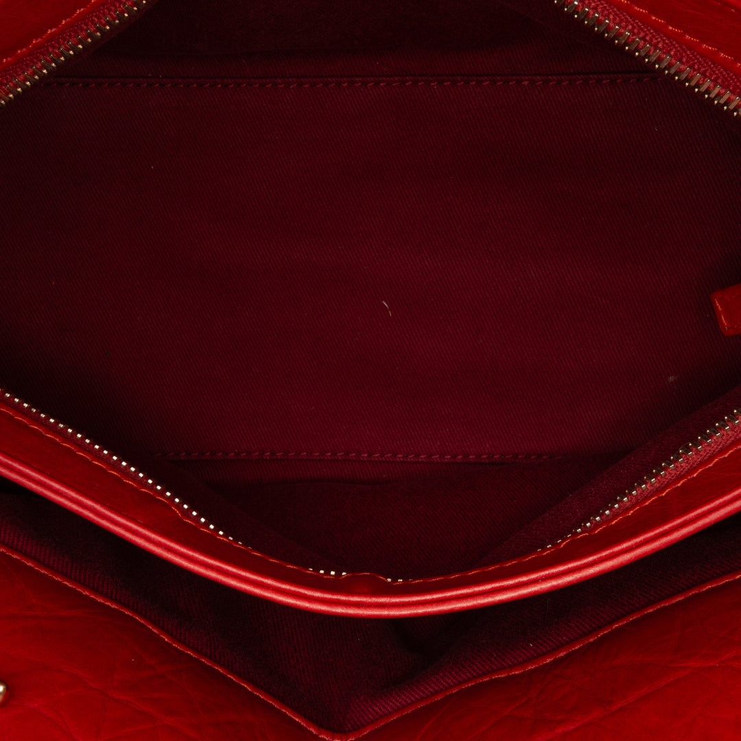 Medium Lambskin Just Mademoiselle Bowling Bag Red - Gaby Paris