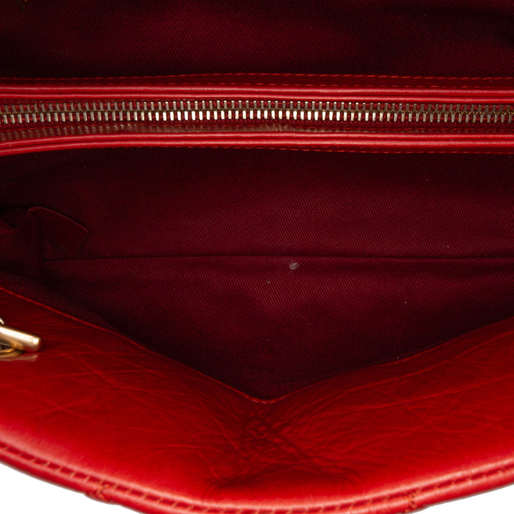 Medium Lambskin Just Mademoiselle Bowling Bag Red - Gaby Paris