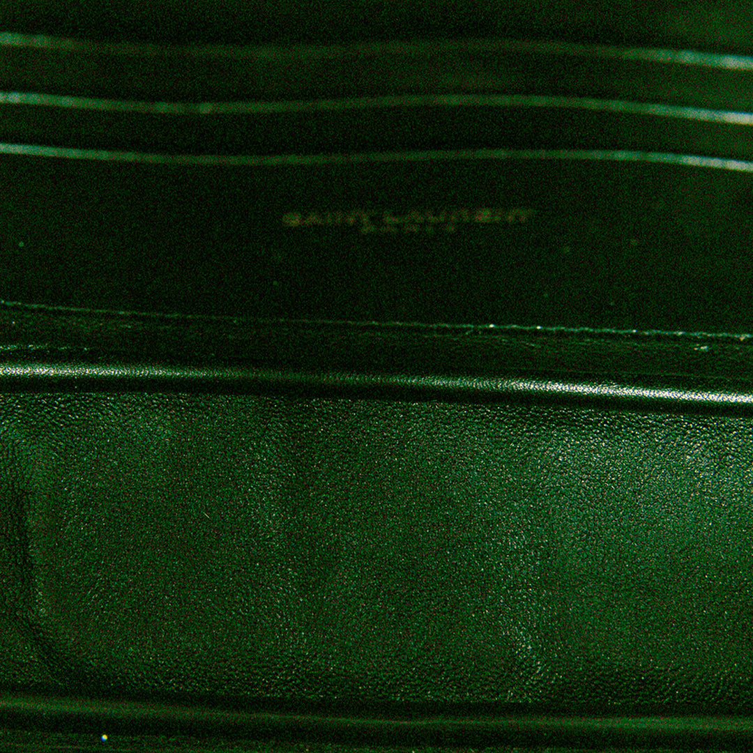 Saint Laurent Sac caméra Chevron Grain de Poudre Lou Monogram Mini Marron – vue 4 – GABY PARIS
