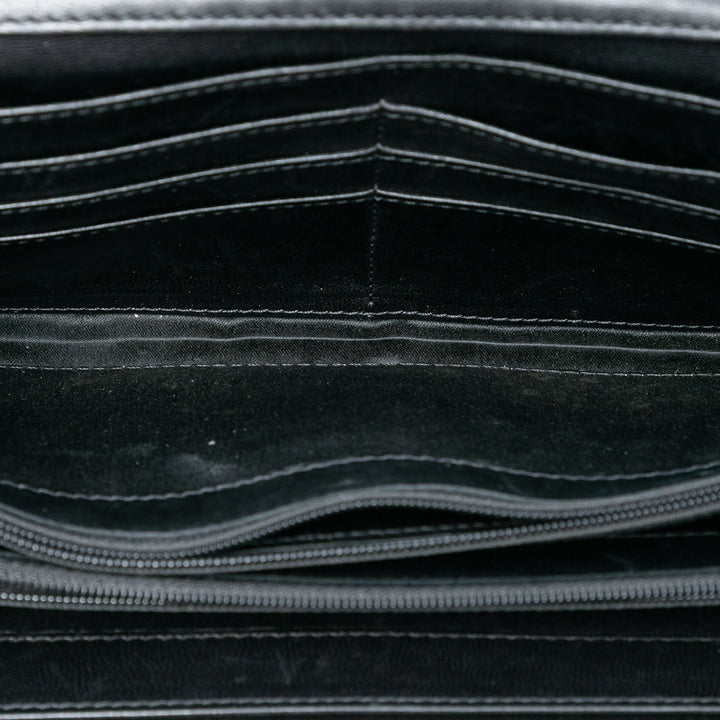 Chanel CC Matelassé Cuir d’agneau East West Wallet on Chain